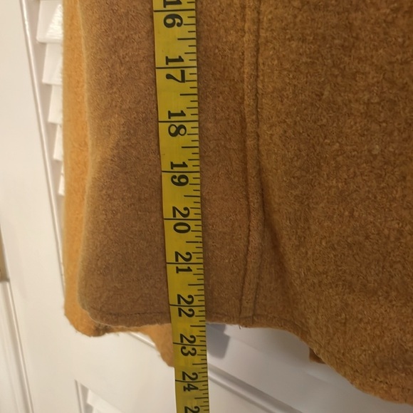 DM New York Vintage Mustard Wool Double Breasted Cropped Wide Sleeve Jacket - Picture 8 of 12